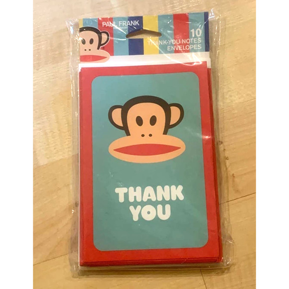 Paul Frank for Target Y2K 10 thank you notes envelopes NEW - Picture 3 of 6